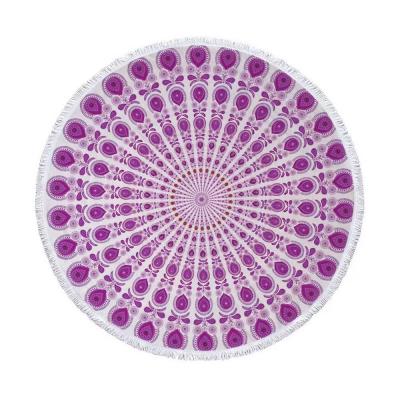 Custom Printed Mandala Circle Microfiber Beach Towel